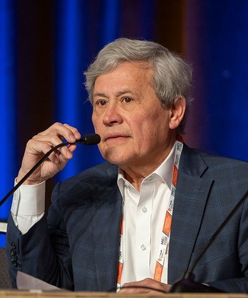 San Antonio, TX - SABCS 2025 San Antonio Breast Cancer Symposium @ SABCS Speakers and attendees during Rising Stars Award Lectures here today, Tuesday December 9, 2025. during the San Antonio Breast Cancer Symposium being held at the Henry B. Gonzalez Convention Center in San Antonio, TX. The symposium features physicians, researchers, patient advocates and healthcare professionals from over 90 countries with the latest research on breast cancer treatment and prevention. Photo by © MedMeetingImages/Todd Buchanan 2025 Technical Questions: todd@medmeetingimages.com