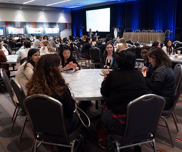 San Antonio, TX - SABCS 2025 San Antonio Breast Cancer Symposium @ SABCS Speakers and attendees during Women's Career Development Workshop here today, Wednesday December 10, 2025. during the San Antonio Breast Cancer Symposium being held at the Henry B. Gonzalez Convention Center in San Antonio, TX. The symposium features physicians, researchers, patient advocates and healthcare professionals from over 90 countries with the latest research on breast cancer treatment and prevention. Photo by © MedMeetingImages/Todd Buchanan 2025 Technical Questions: todd@medmeetingimages.com