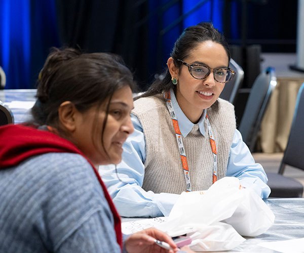 San Antonio, TX - SABCS 2025 San Antonio Breast Cancer Symposium @ SABCS Speakers and attendees during Women's Career Development Workshop here today, Wednesday December 10, 2025. during the San Antonio Breast Cancer Symposium being held at the Henry B. Gonzalez Convention Center in San Antonio, TX. The symposium features physicians, researchers, patient advocates and healthcare professionals from over 90 countries with the latest research on breast cancer treatment and prevention. Photo by © MedMeetingImages/Todd Buchanan 2025 Technical Questions: todd@medmeetingimages.com