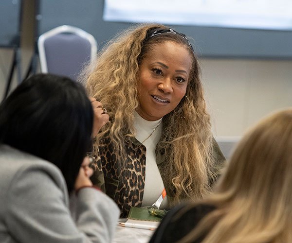 San Antonio, TX - SABCS 2025 San Antonio Breast Cancer Symposium @ SABCS Speakers and attendees during Women's Career Development Workshop here today, Wednesday December 10, 2025. during the San Antonio Breast Cancer Symposium being held at the Henry B. Gonzalez Convention Center in San Antonio, TX. The symposium features physicians, researchers, patient advocates and healthcare professionals from over 90 countries with the latest research on breast cancer treatment and prevention. Photo by © MedMeetingImages/Todd Buchanan 2025 Technical Questions: todd@medmeetingimages.com